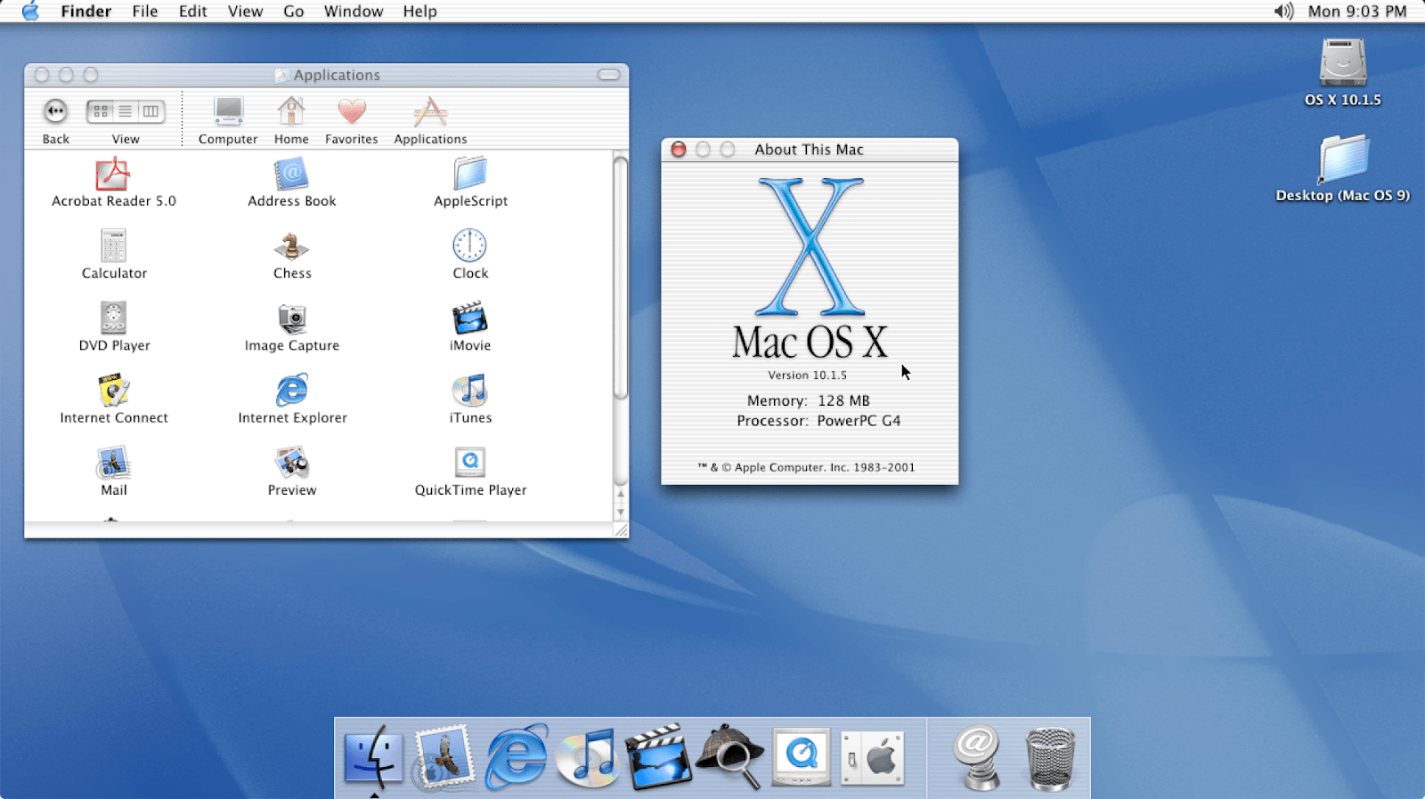 2001 2 Mac OS X 10.1.5 (Puma)