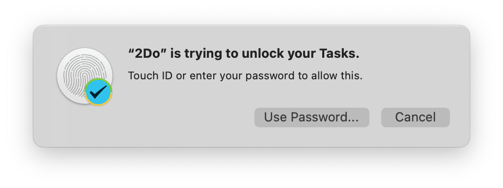 2do password touchid