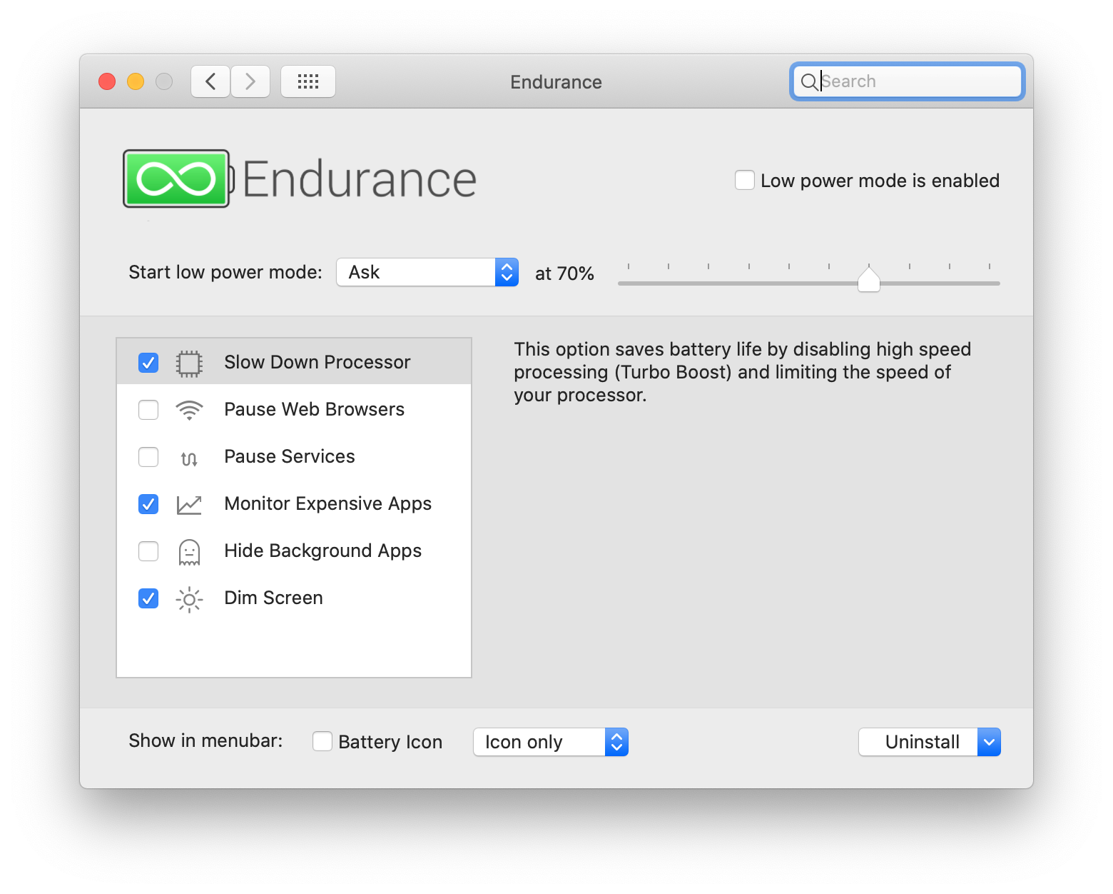 Endurance Mac battery extender