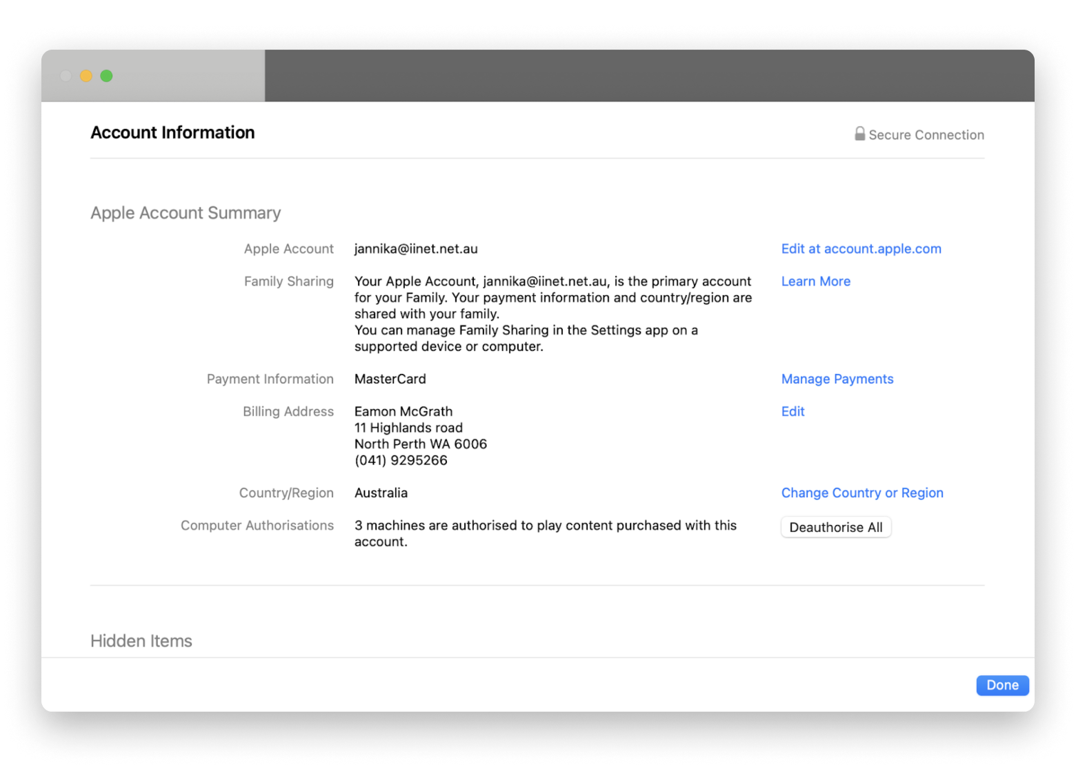 account menu authorization apple tv