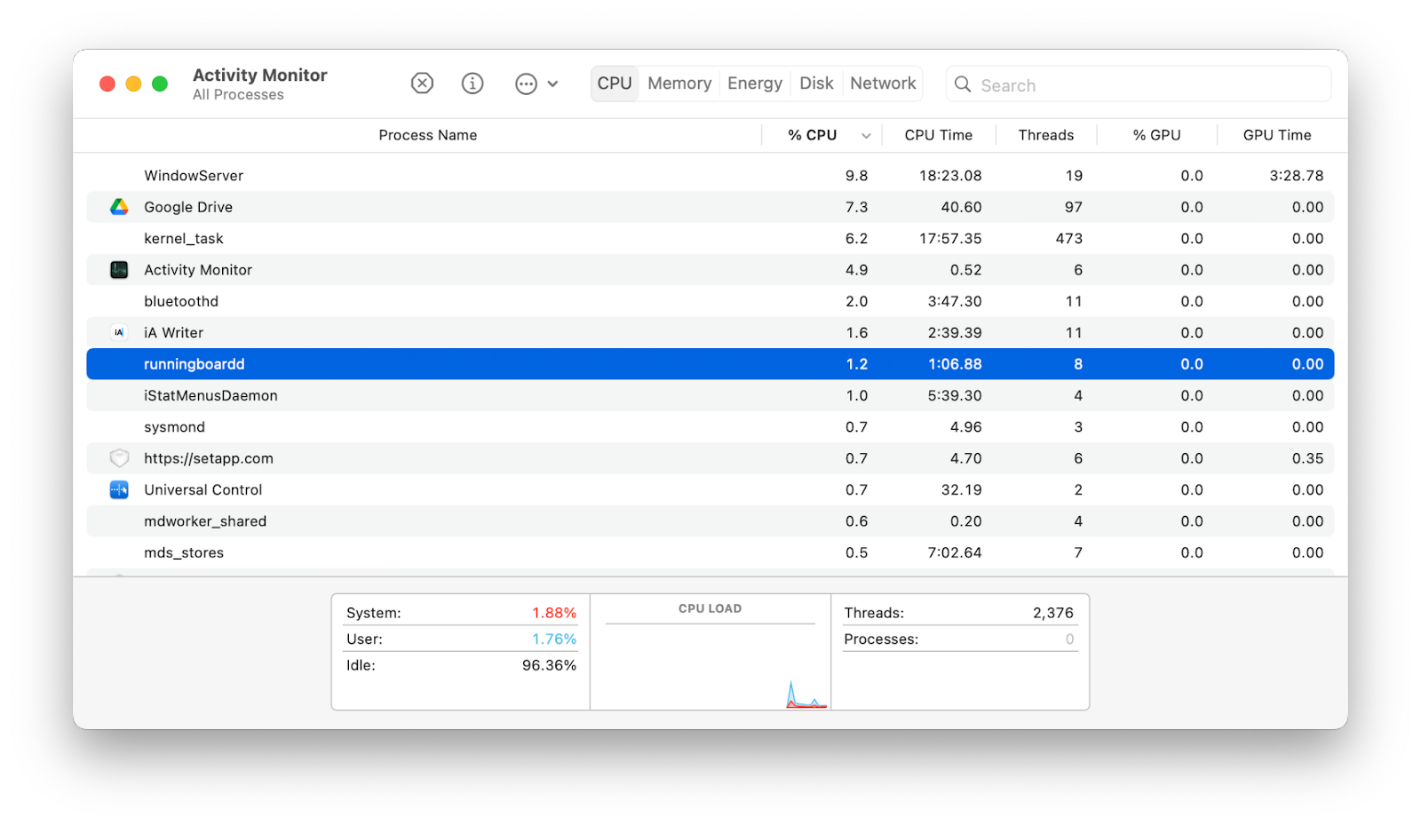 activity monitor delete processes mac