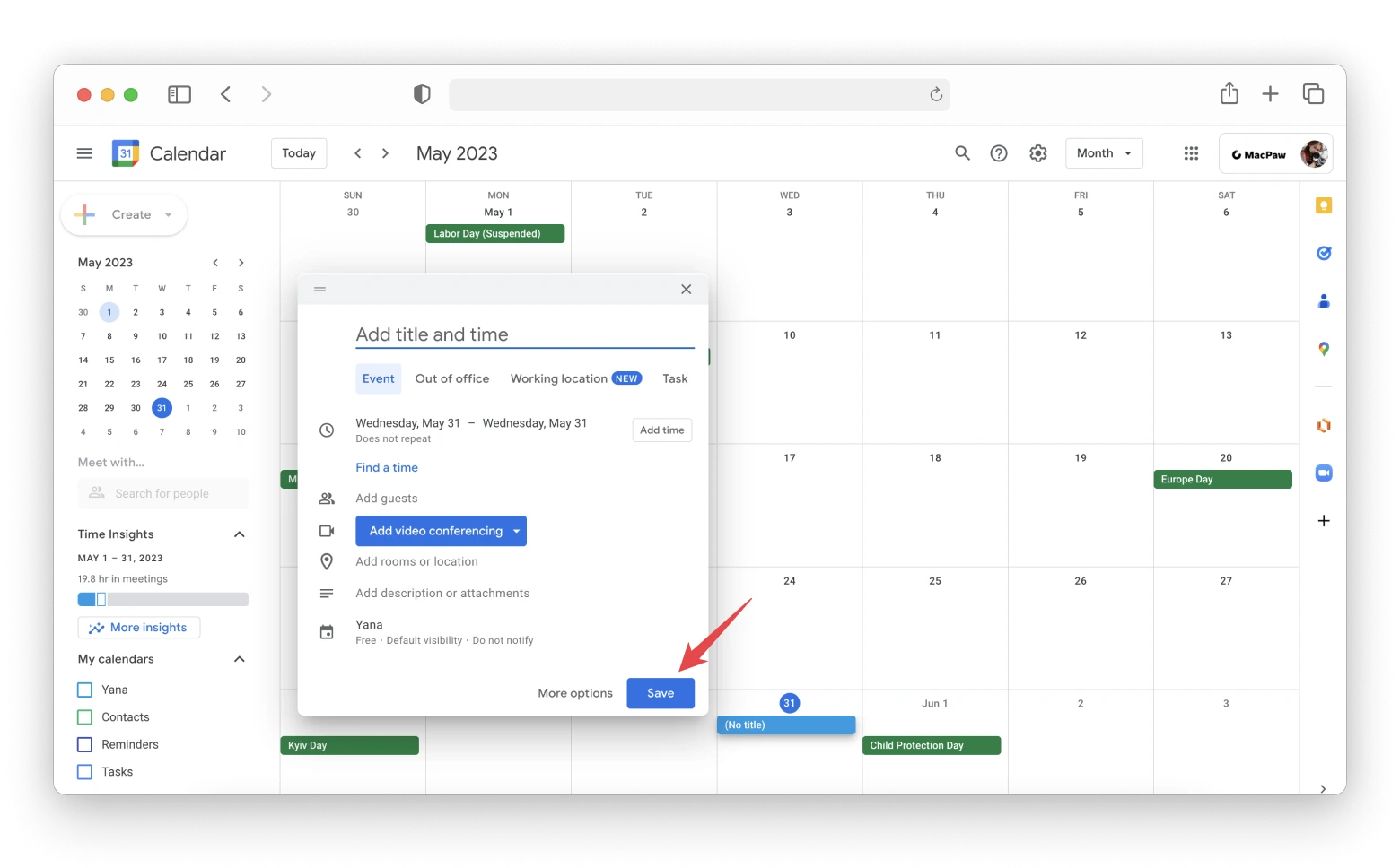 How to share Google calendar with friends and family