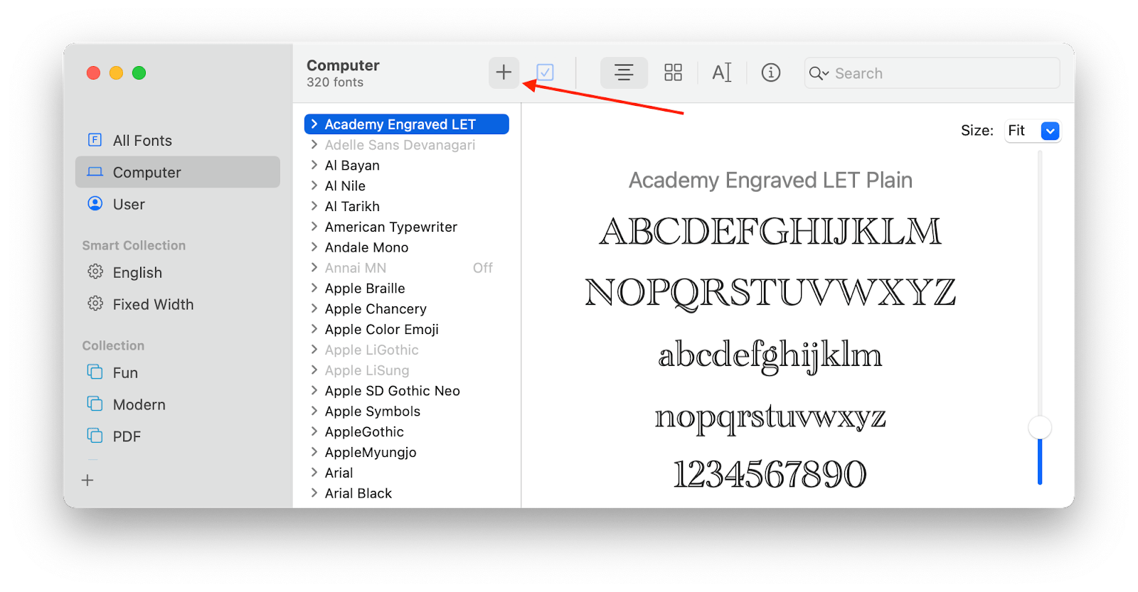 how to add fonts to mac laptop