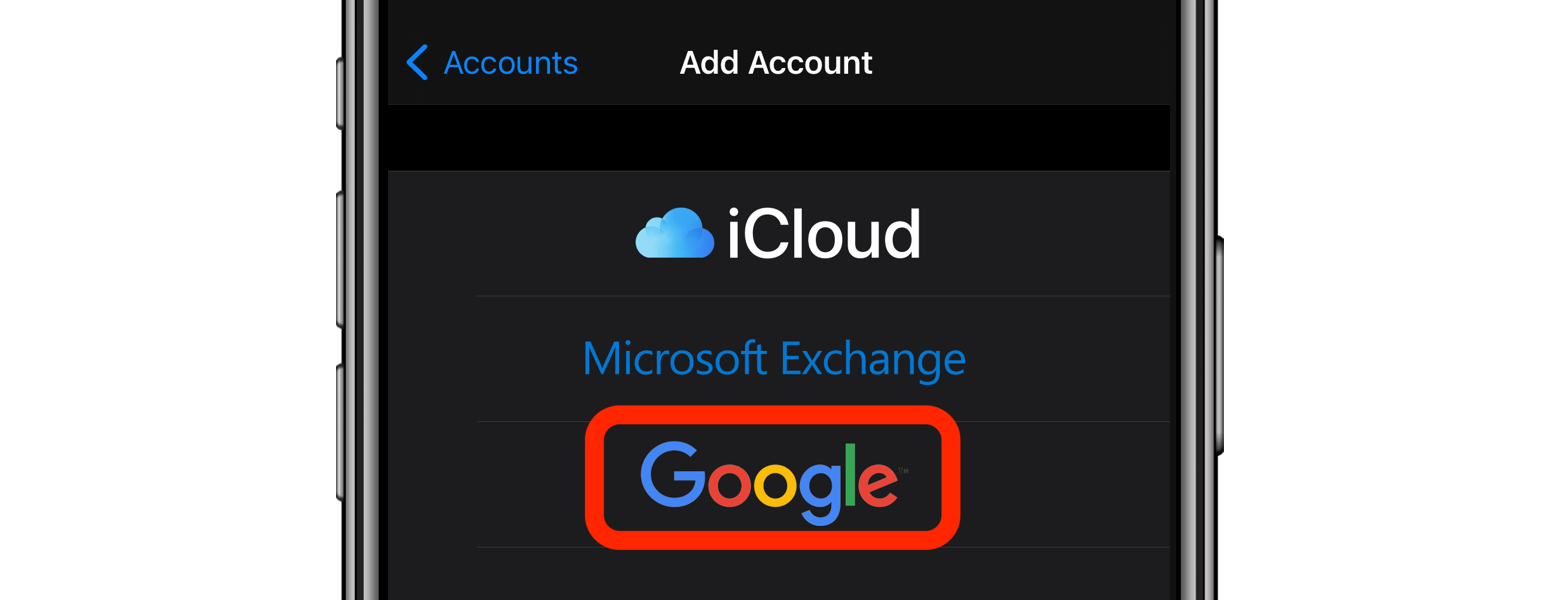 add google account ios