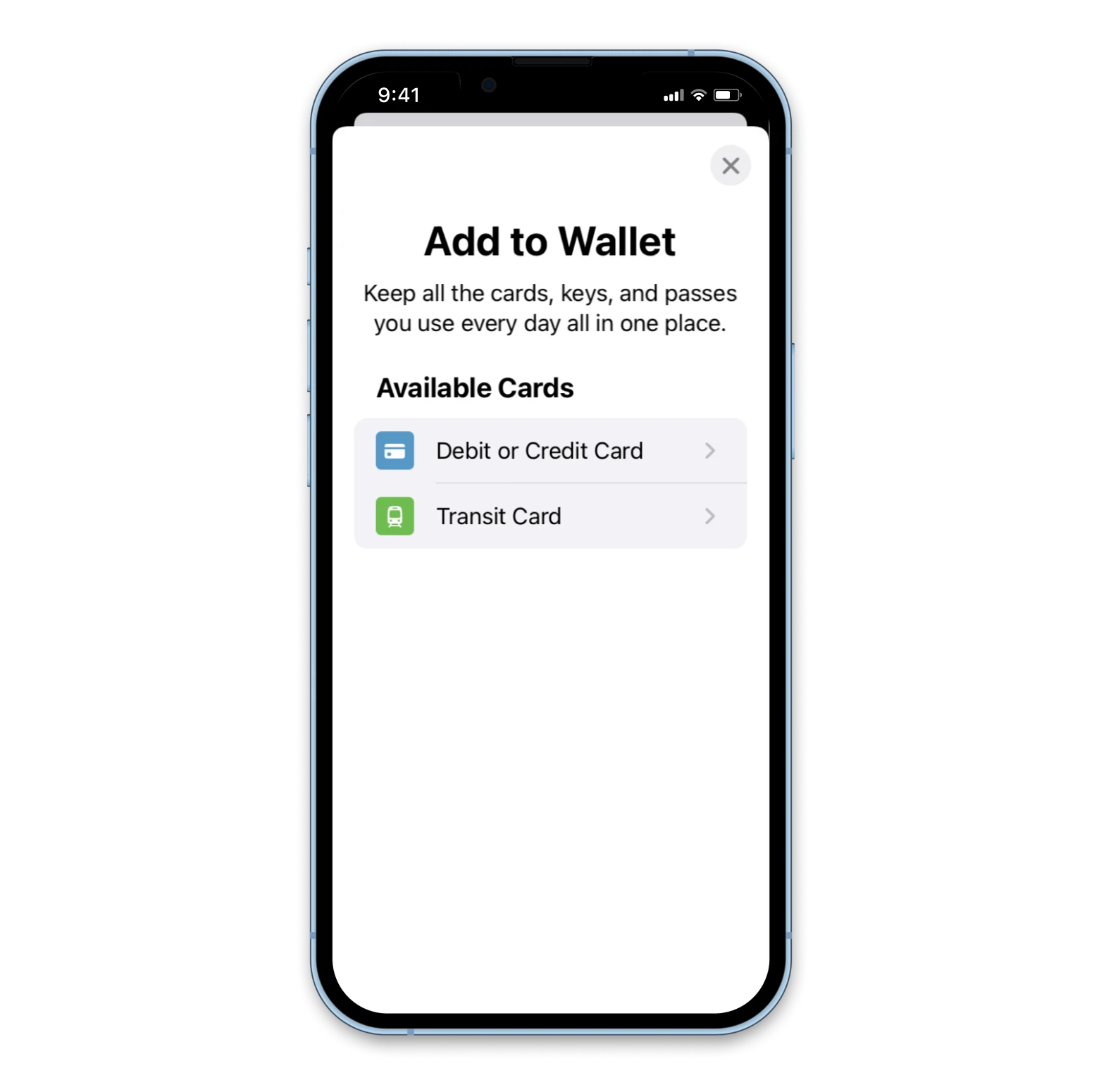 add to wallet iphone