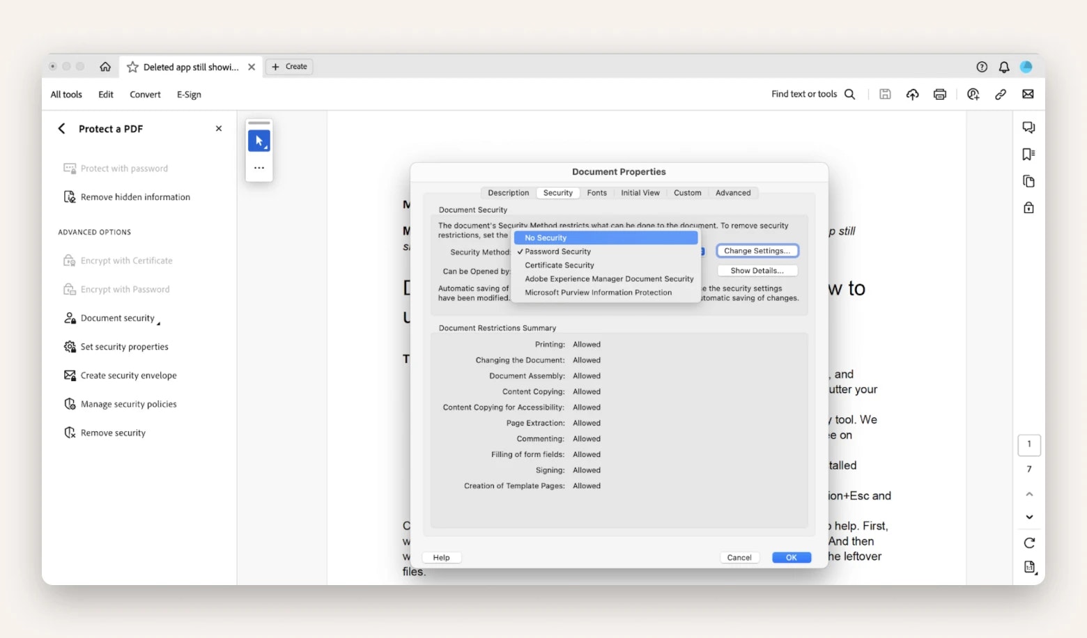 edit document properties in Adobe Acrobat edit document properties in Adobe Acrobat