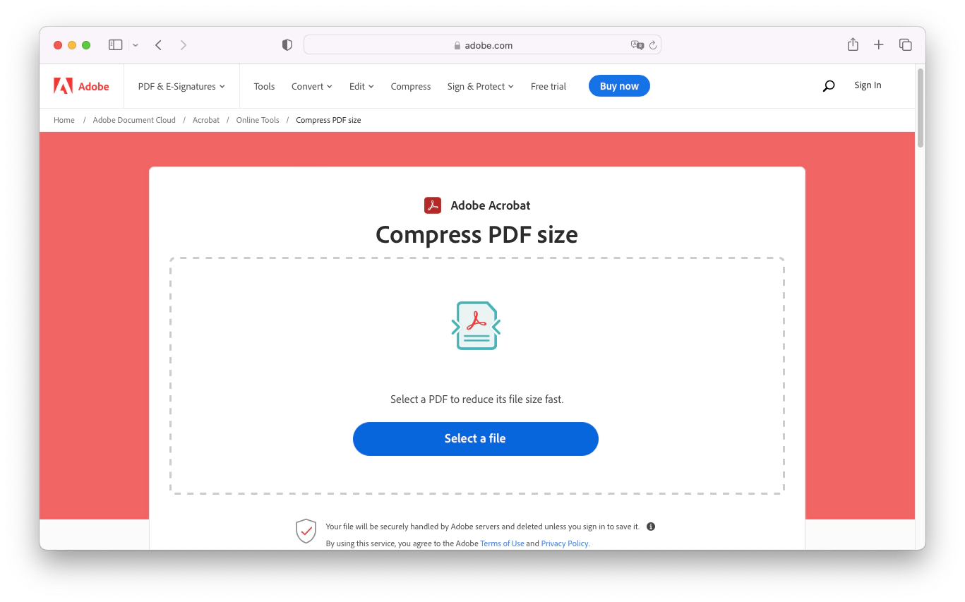 Adobe Acrobat Compress PDF size