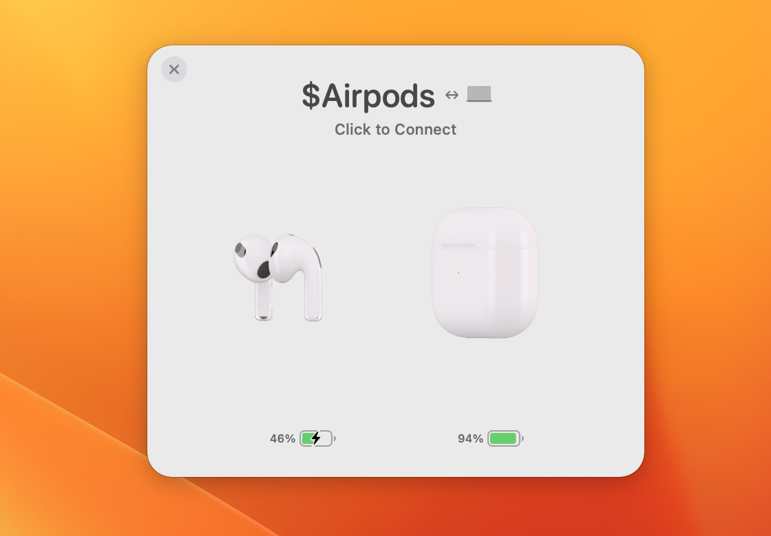 connect airpods using airbuddy