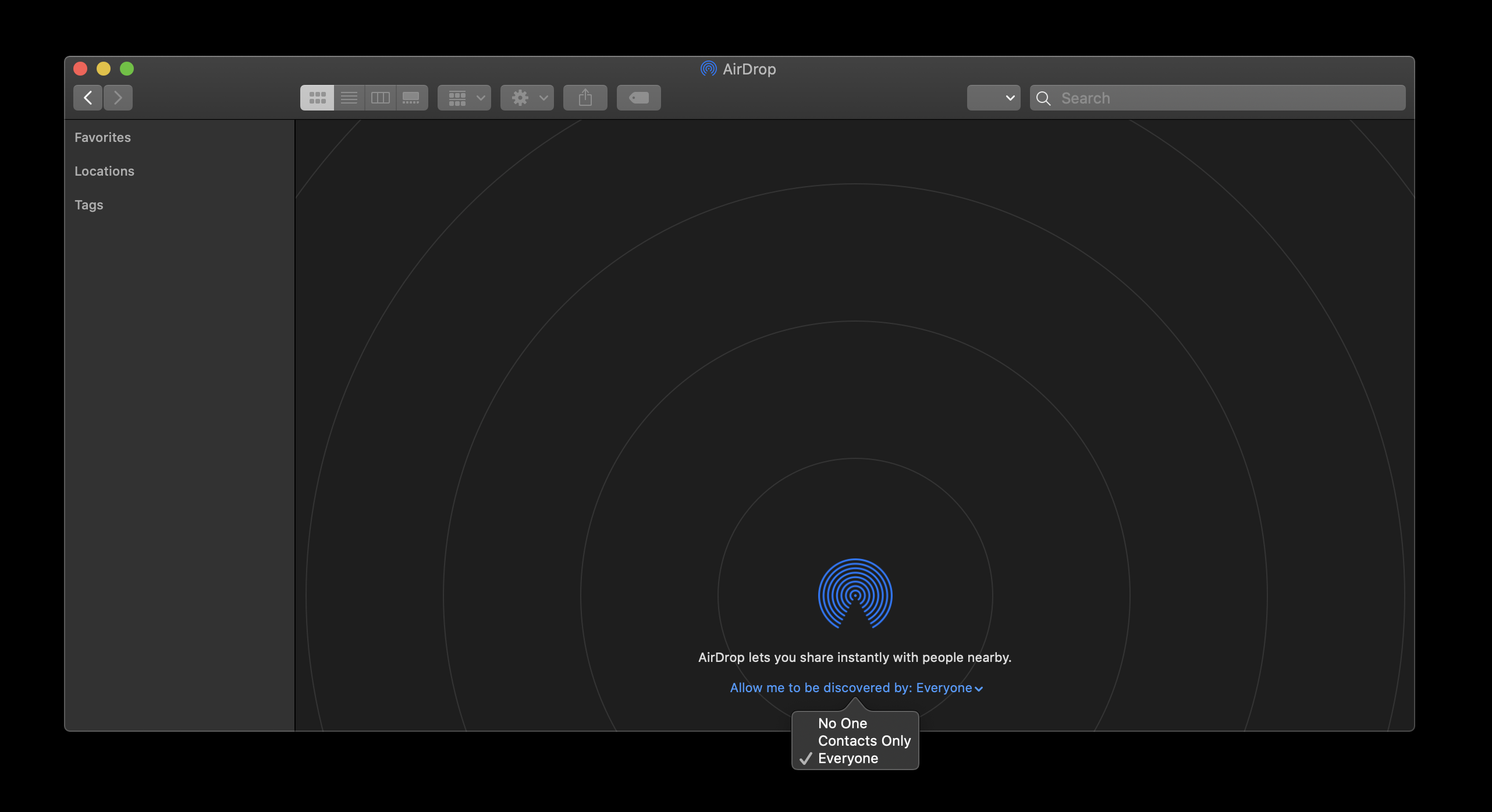 make my mac discoverable for airdrop?