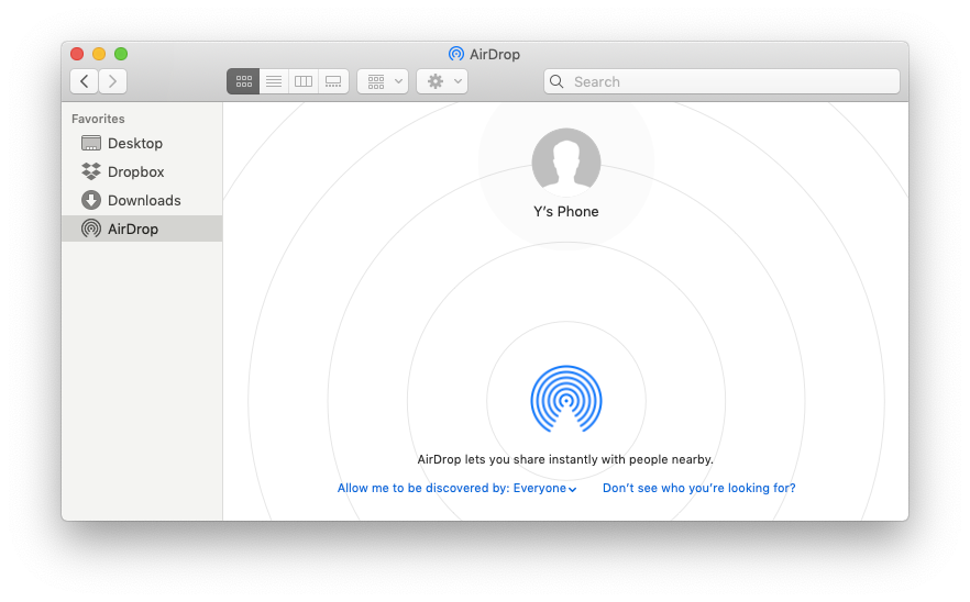 airdrop mac share iPhone photos