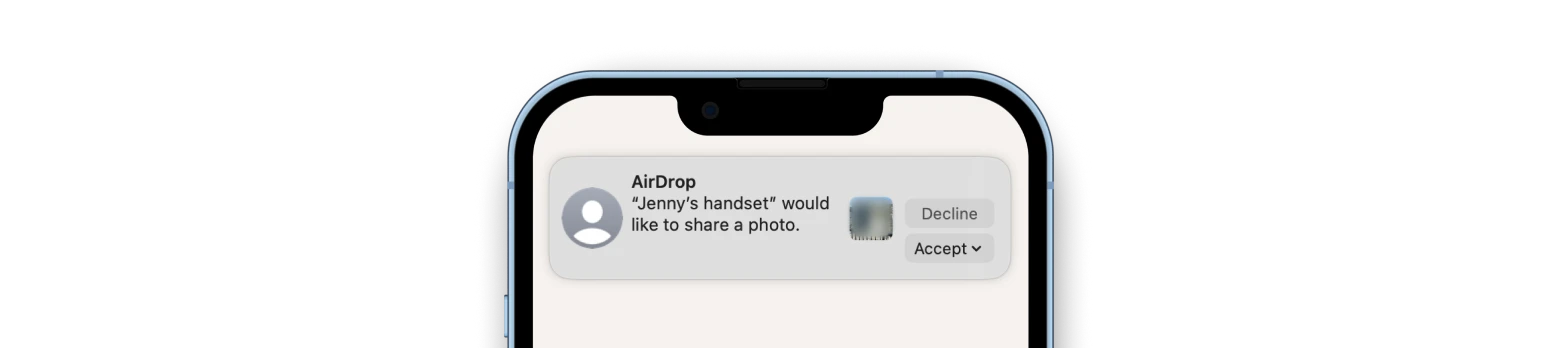 AirDrop request