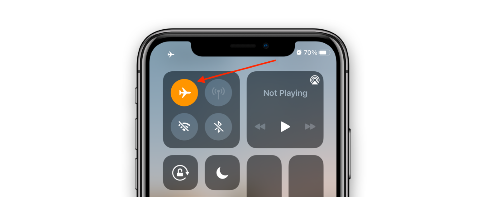 airplane mode ios 14.4