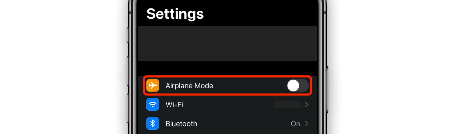 airplane mode iphone 