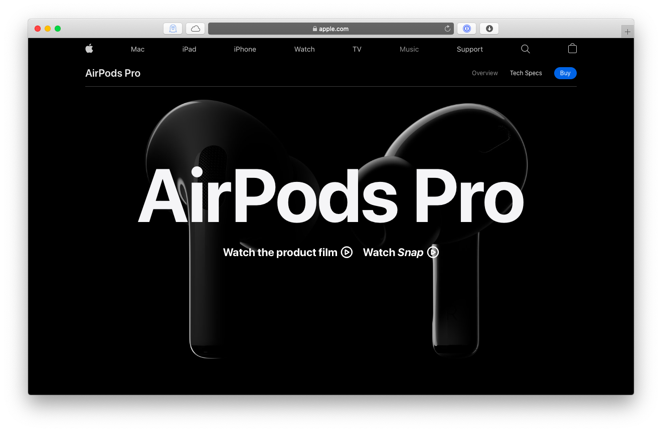 AirPods Pro Mac music listen