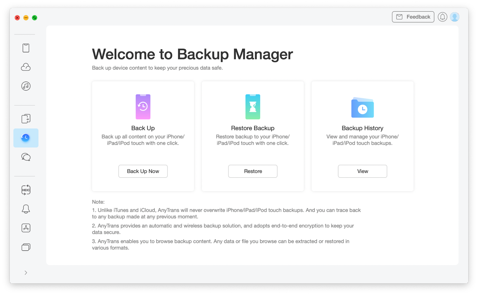 Backup manager