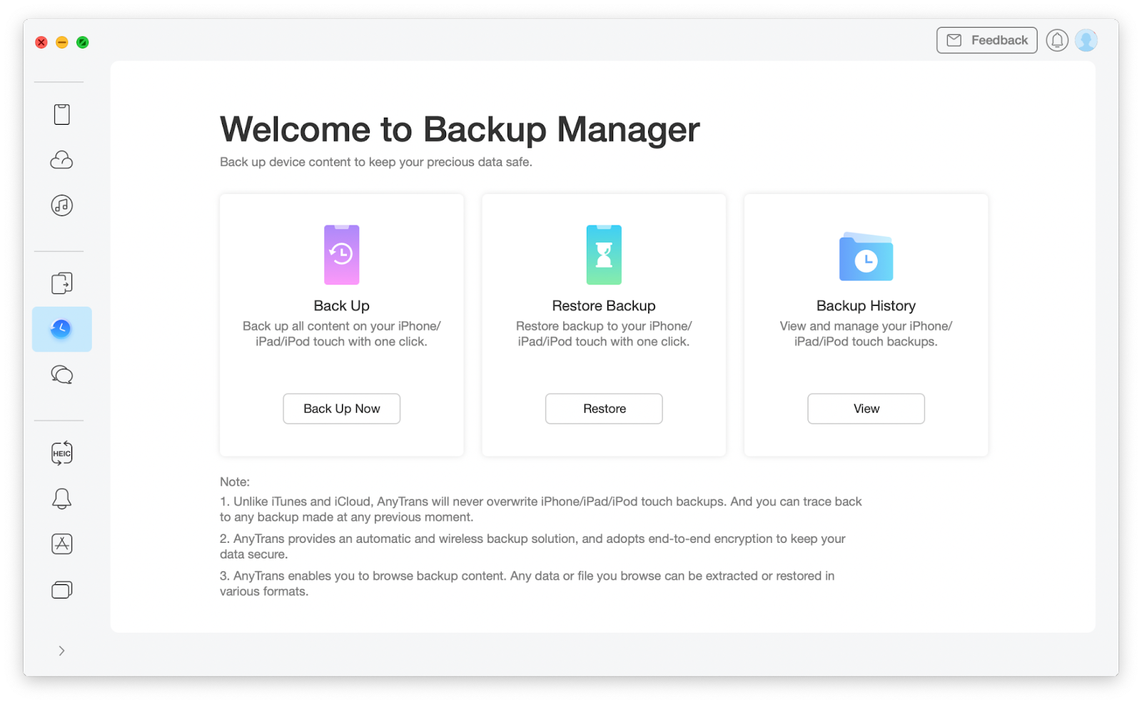Welcome to Backup Manager