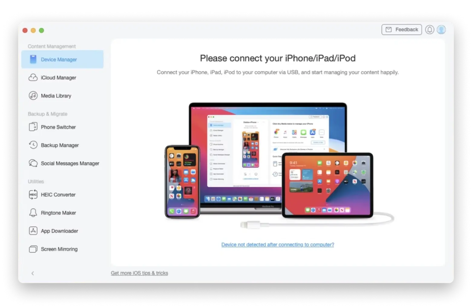 connect iPhone/iPad/iPod with Mac