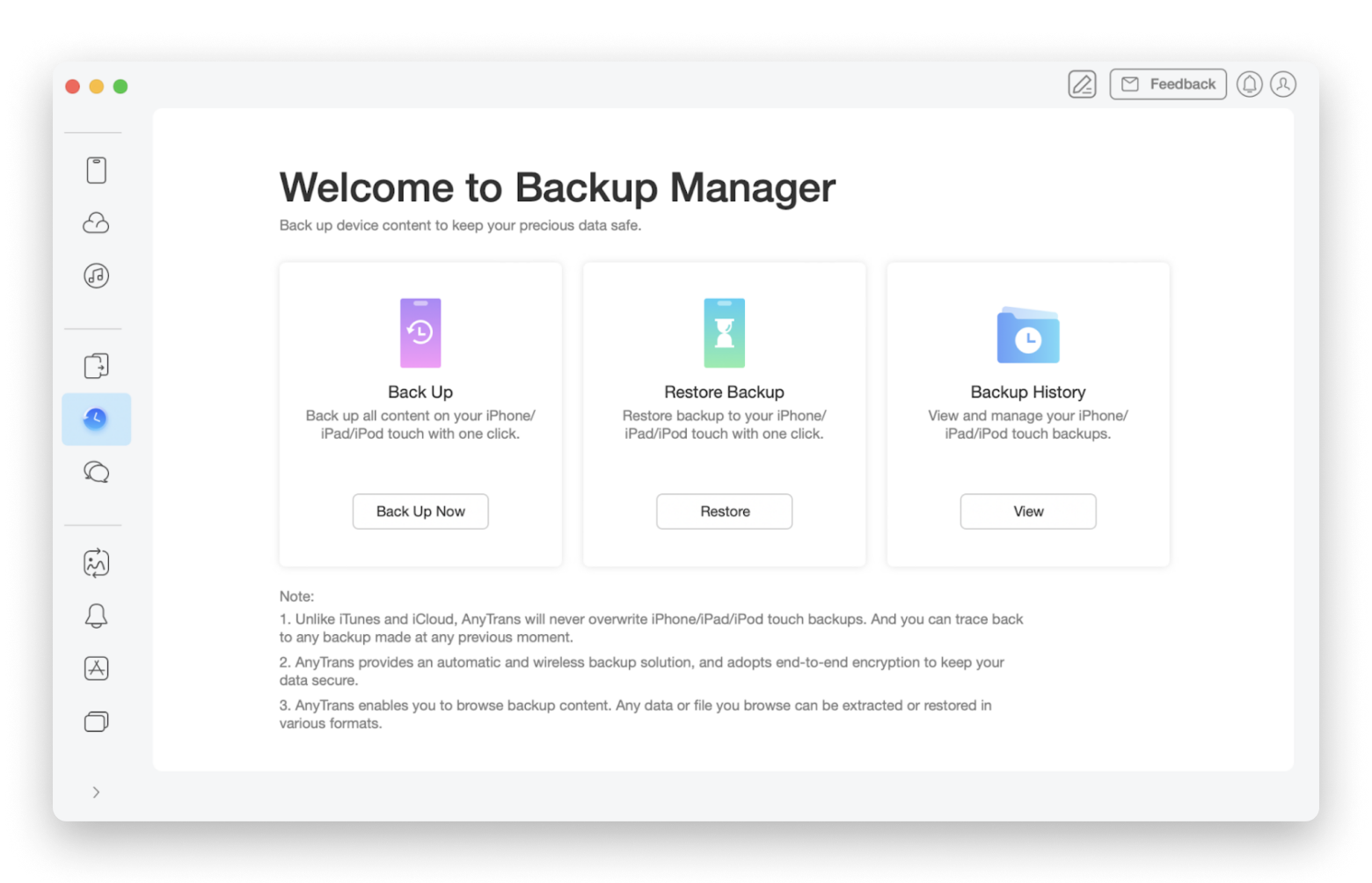 anytrans for ios backup iphone