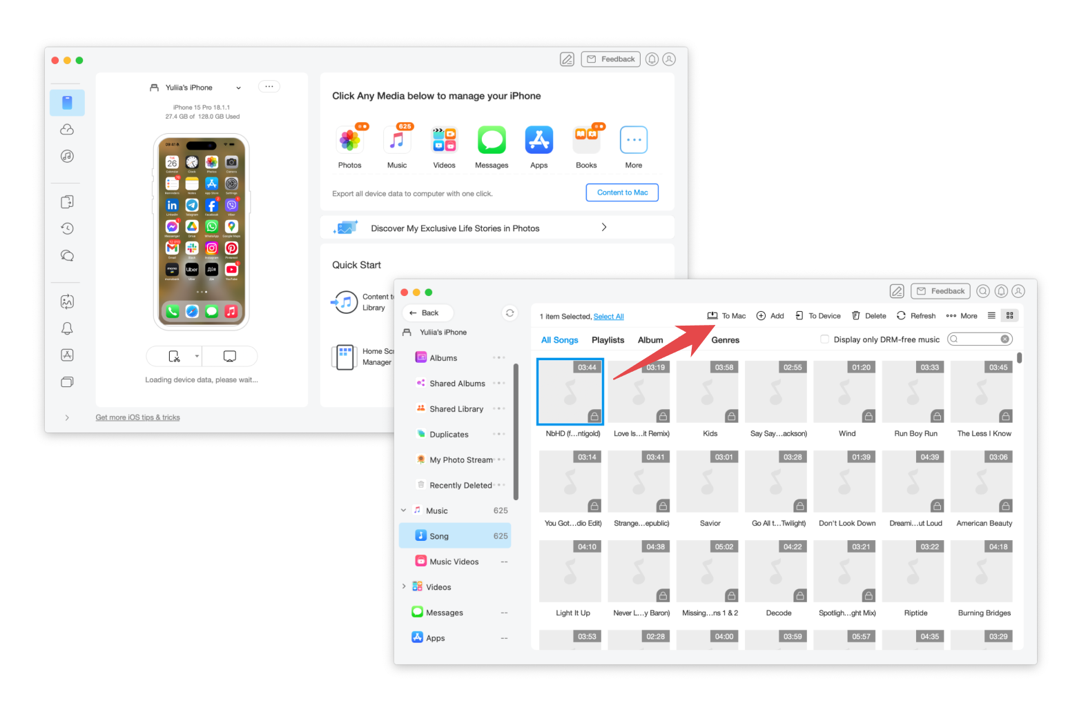 anytrans for ios file transfer to mac