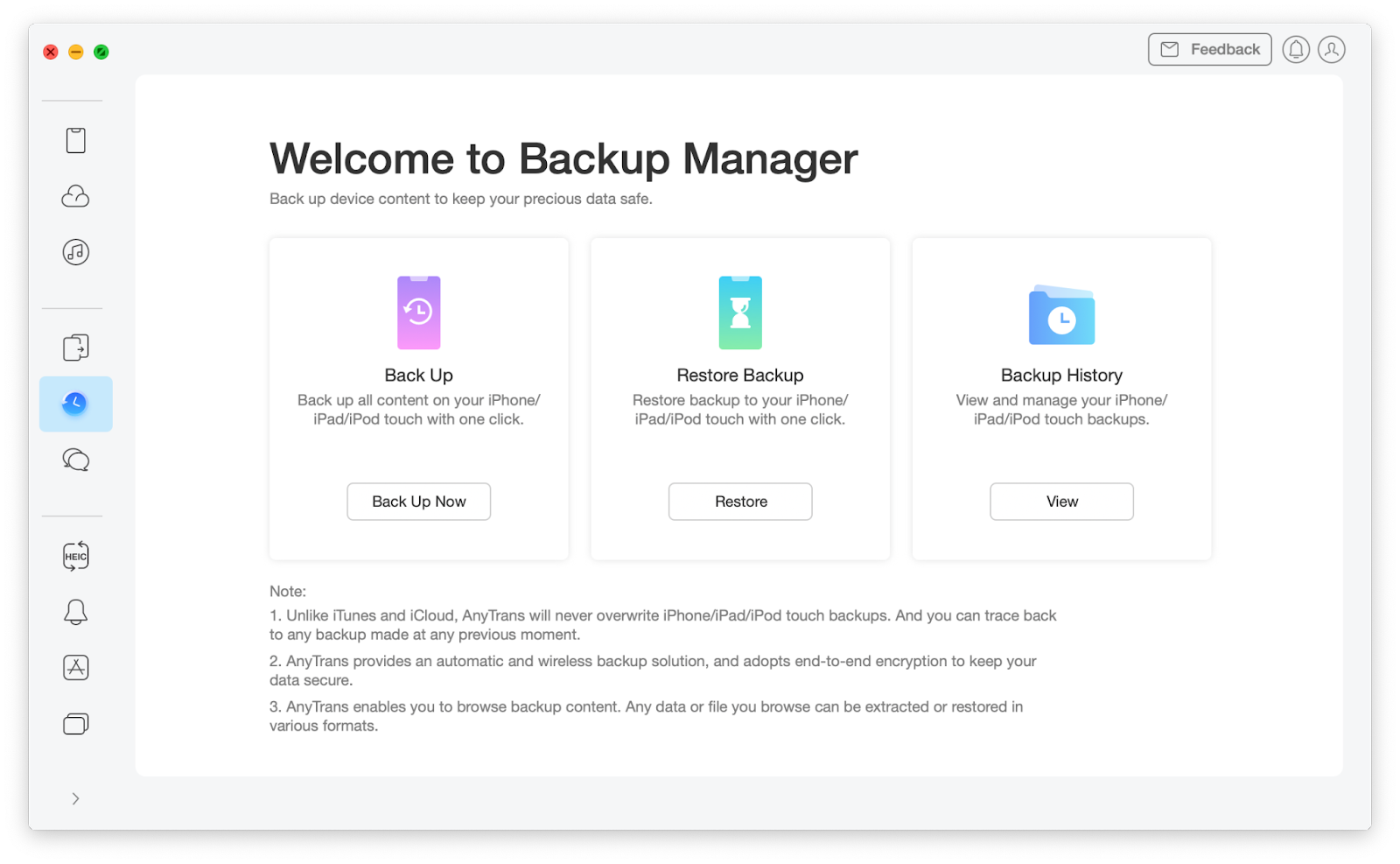 anytrans ios backup manager mac