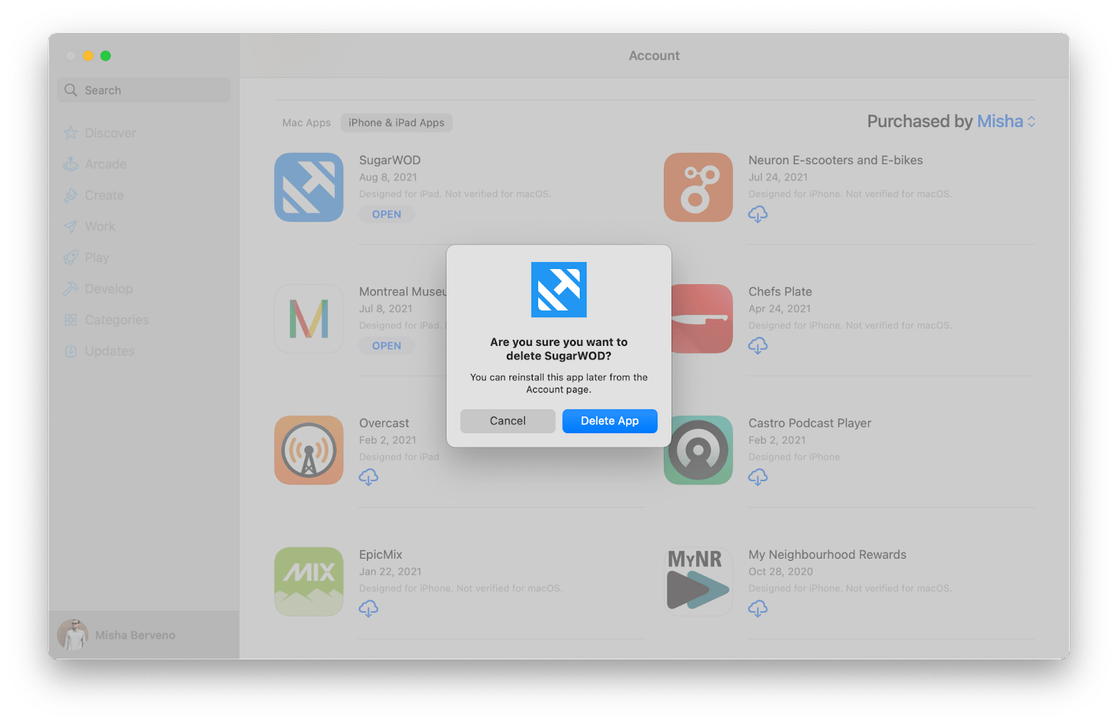 app store delete mac