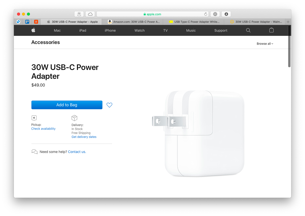 what size charger for macbook air