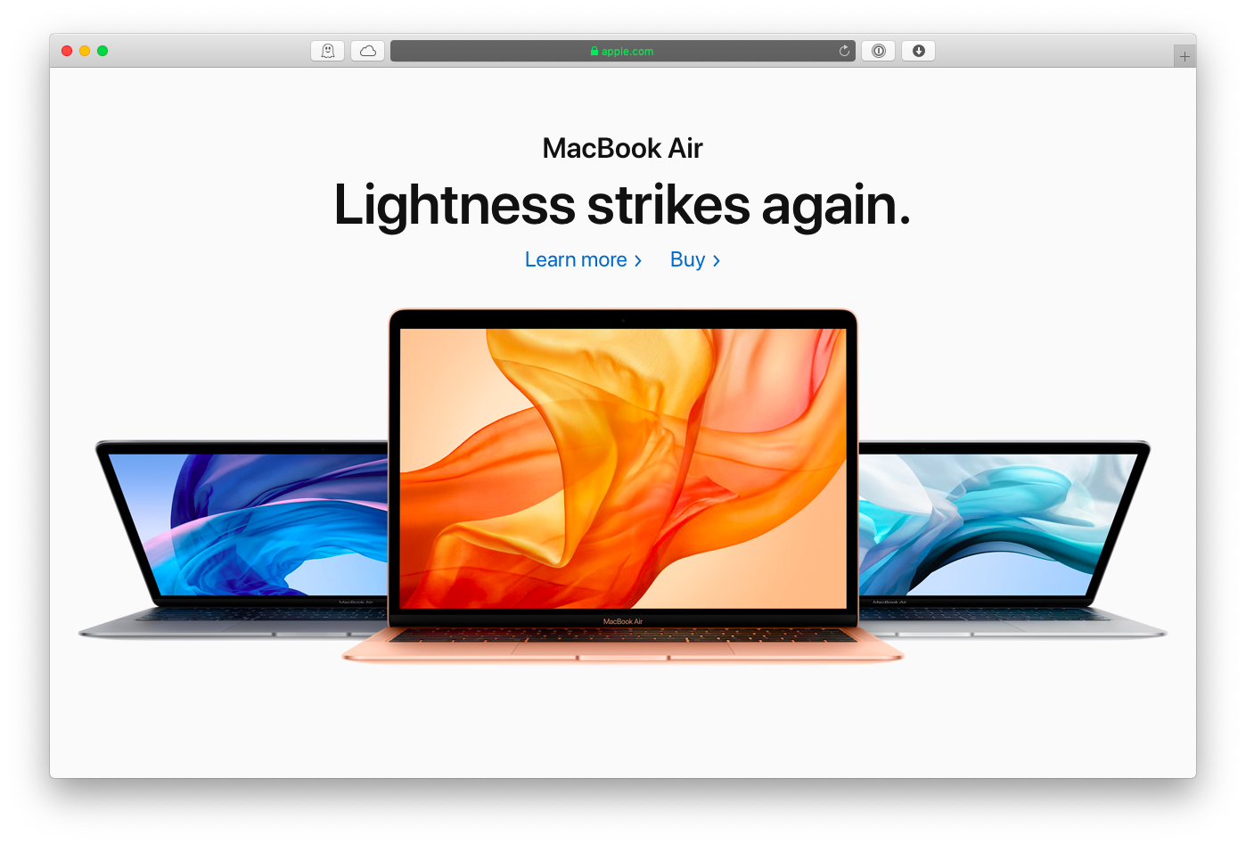 Apple MacBook air new 2019