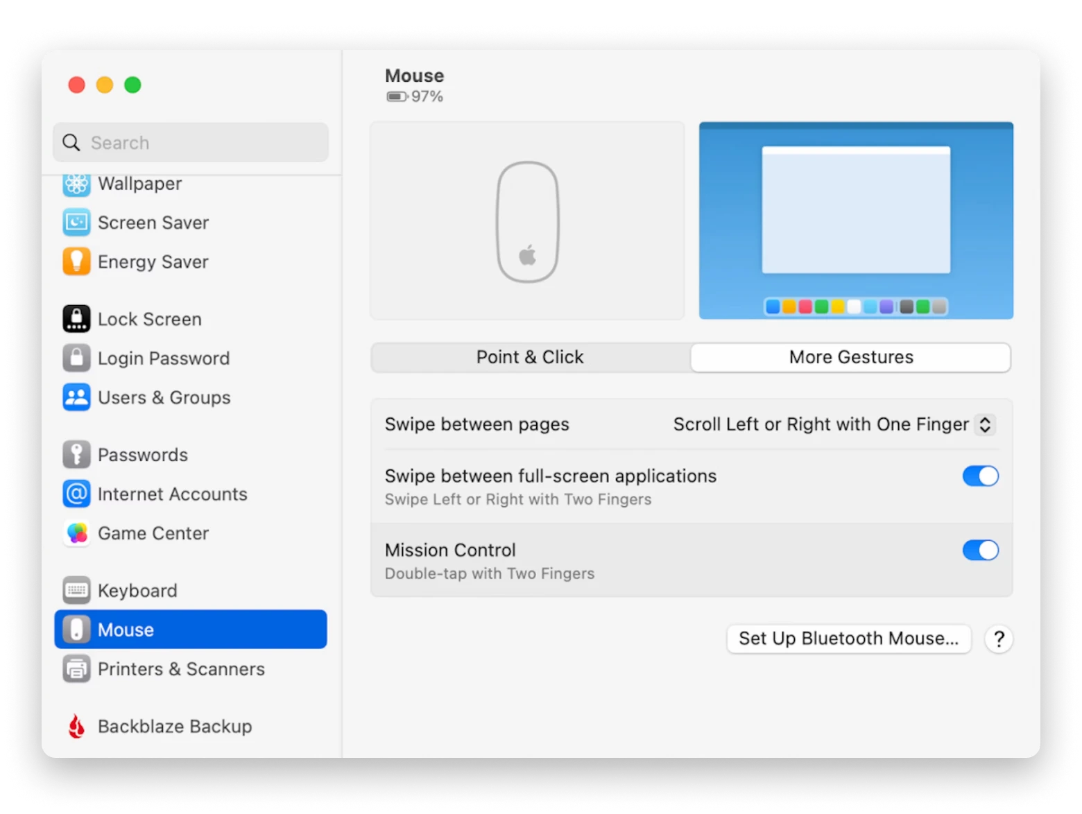 apple mouse gestures mac