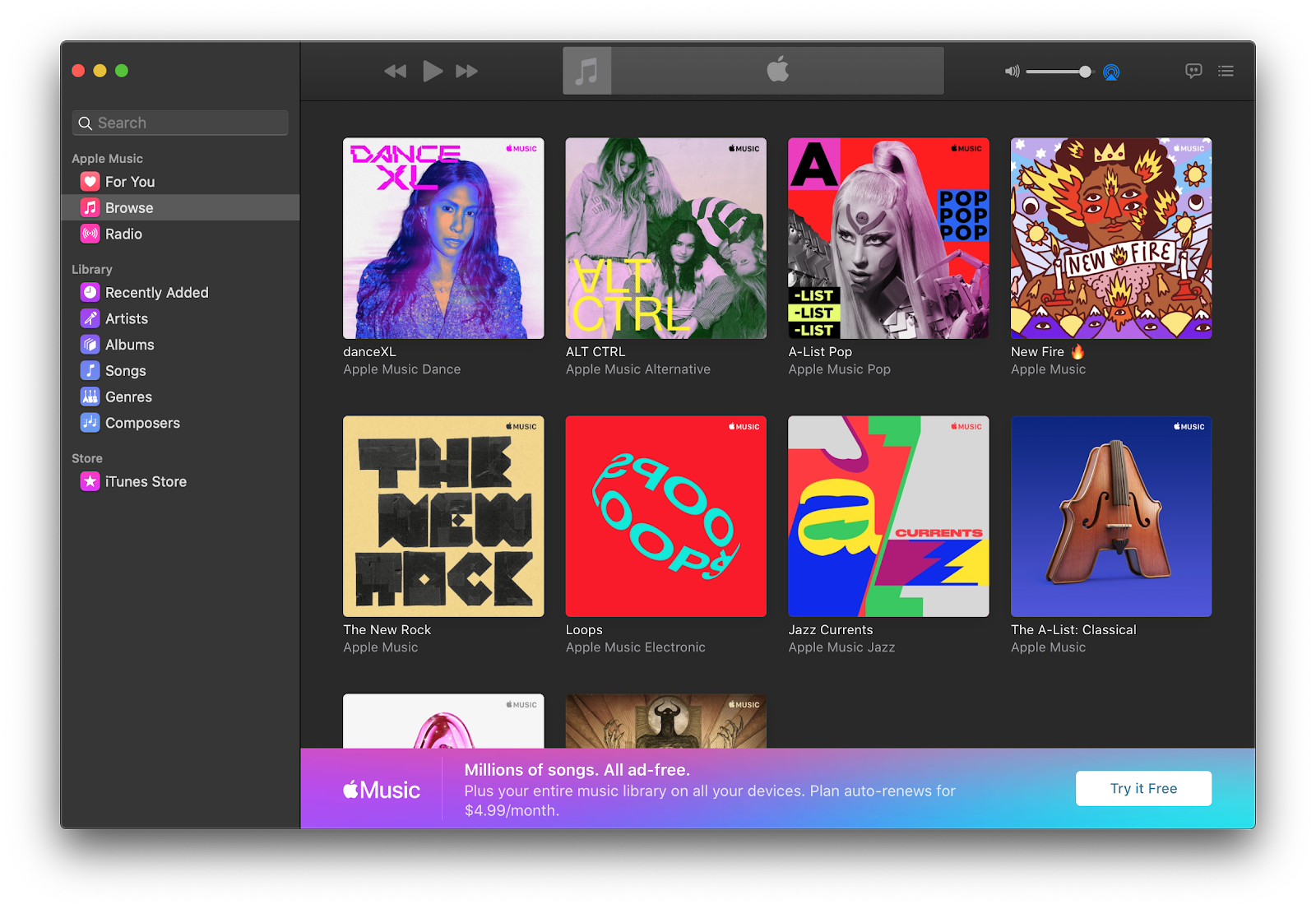 apple server music library