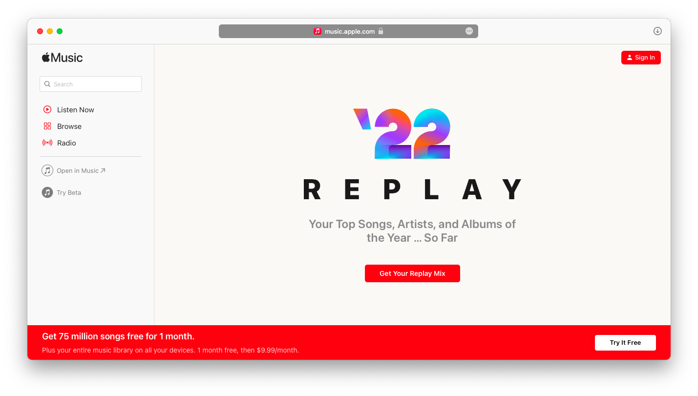 Apple Replay on the web