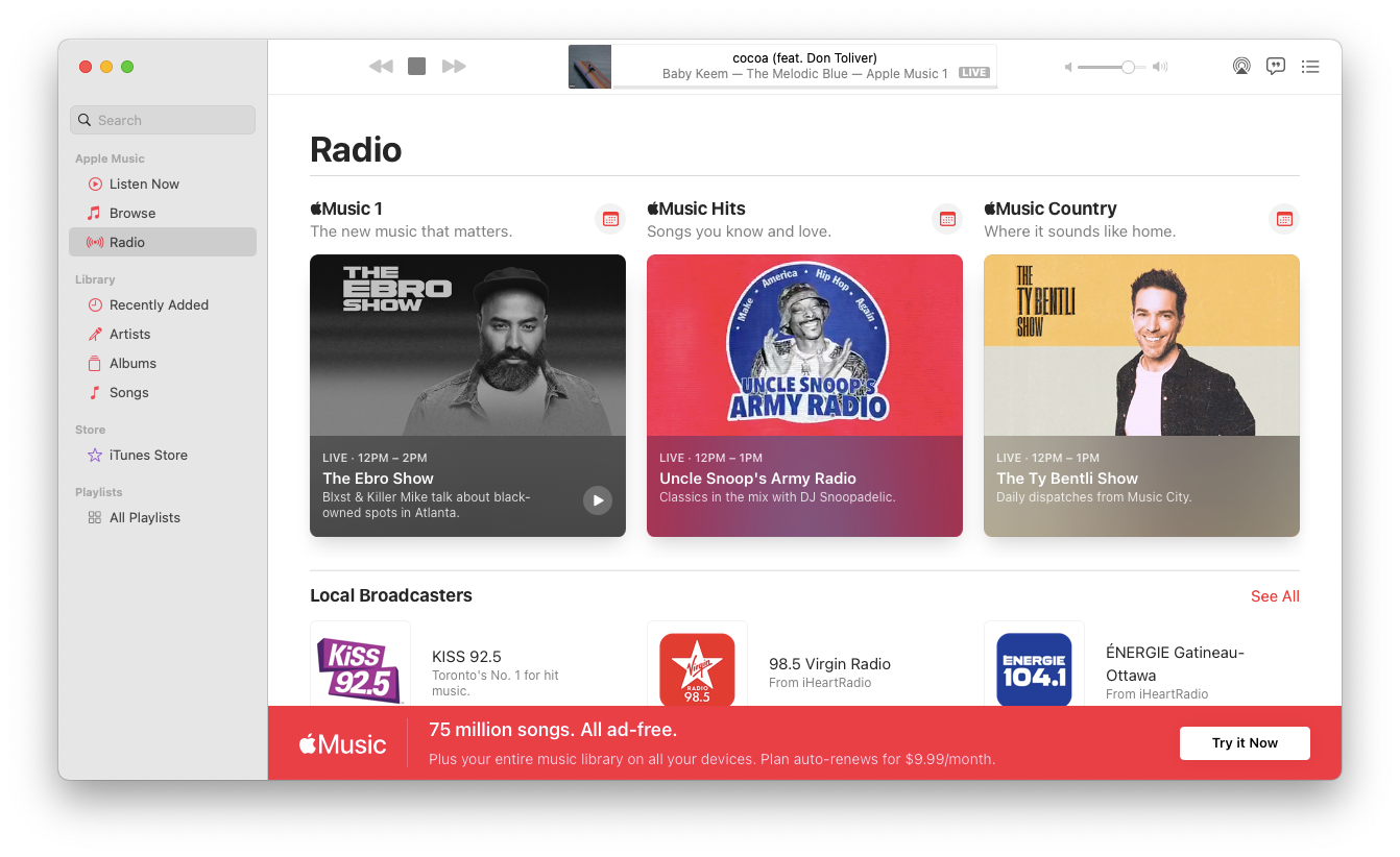 apple music streaming mac