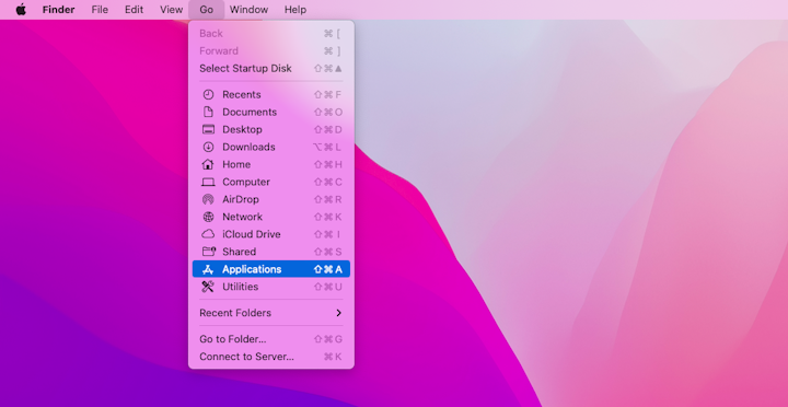 How to access the Applications folder on Mac