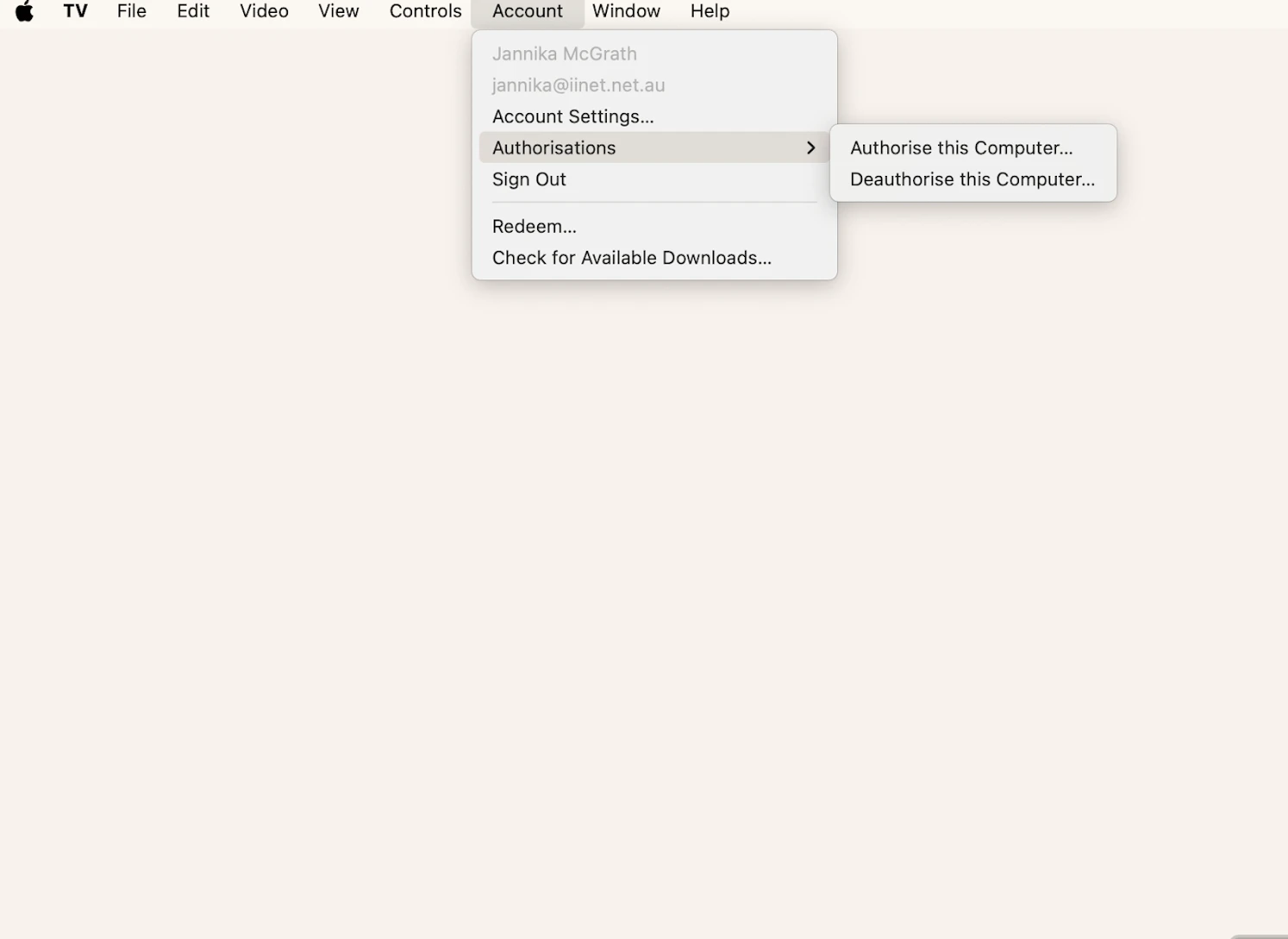 How to authorize MacBook for Apple TV