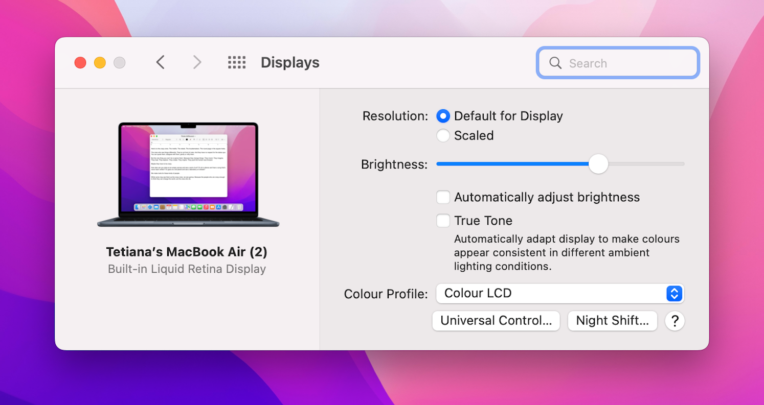 increase brightness on mac