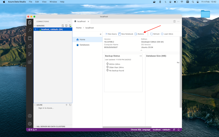 How to install SQL Server on Mac