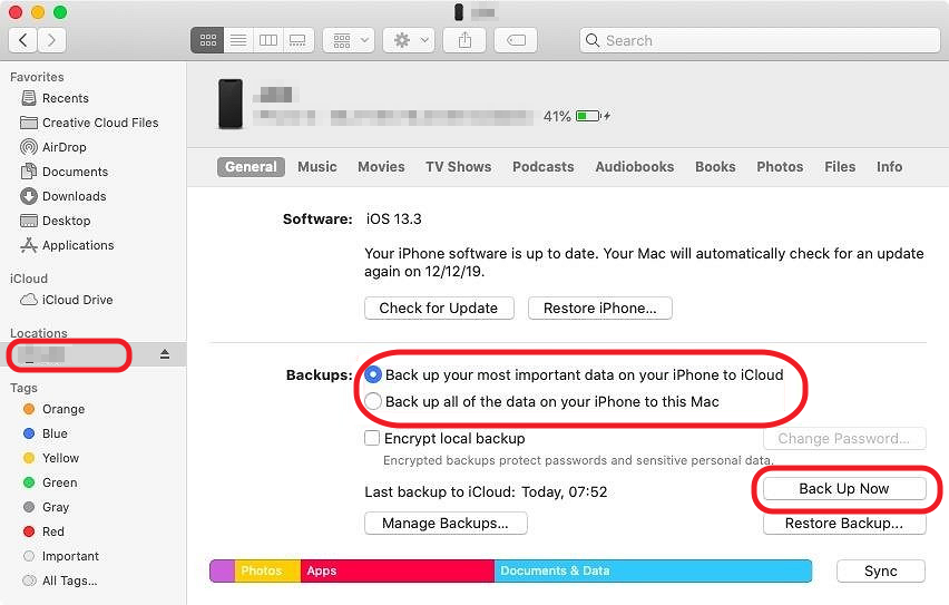 apple backup iphone to pc