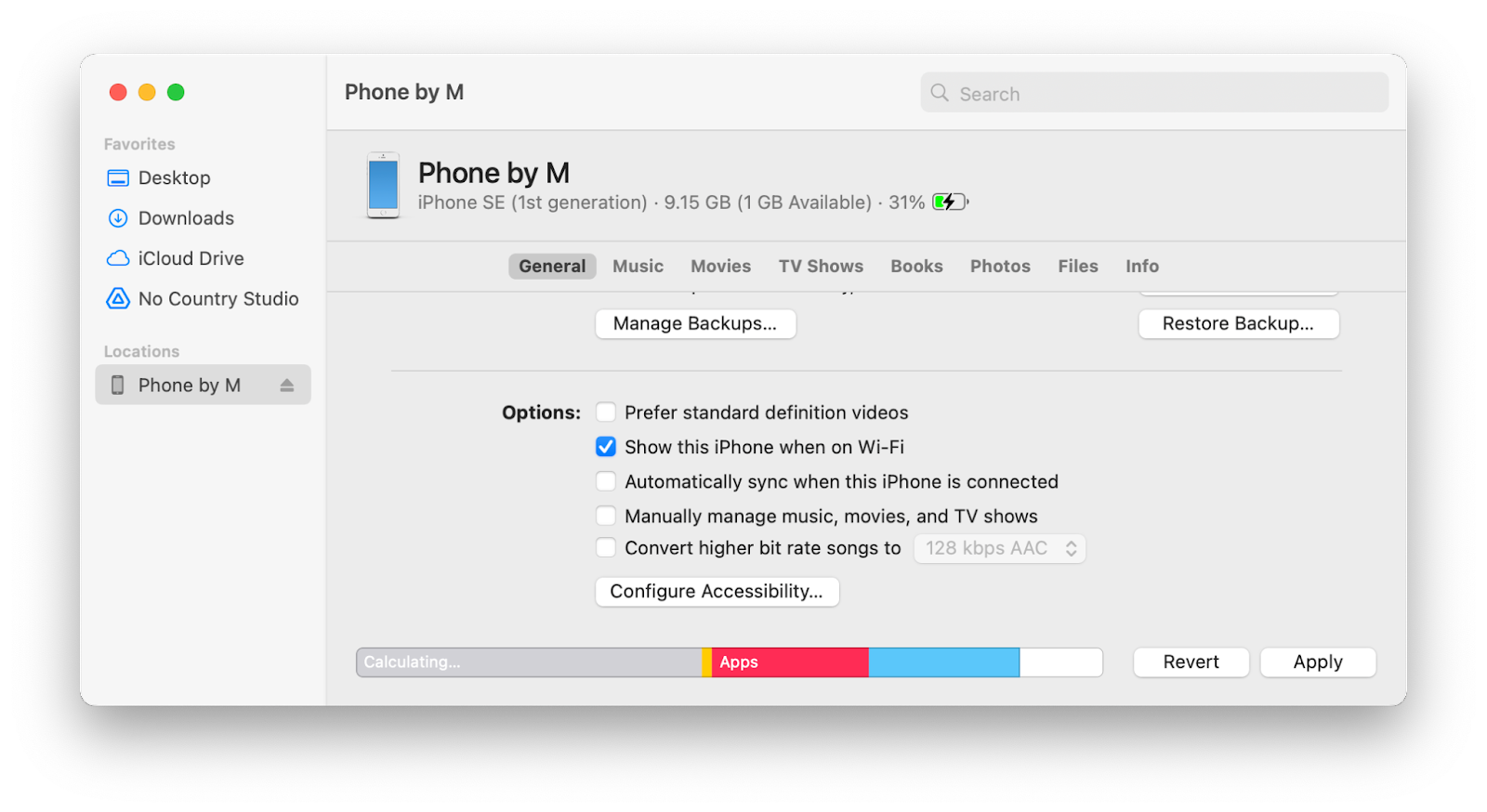 backup iphone to mac wirelessly