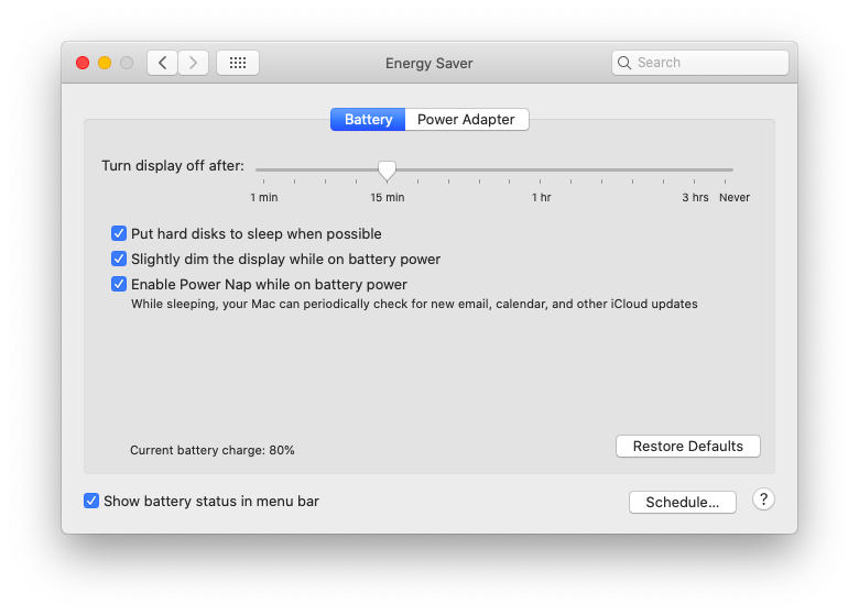 mac air battery not holding charge
