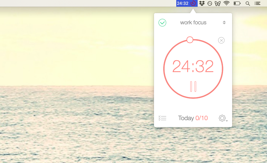Be Focused timer app Mac tasks