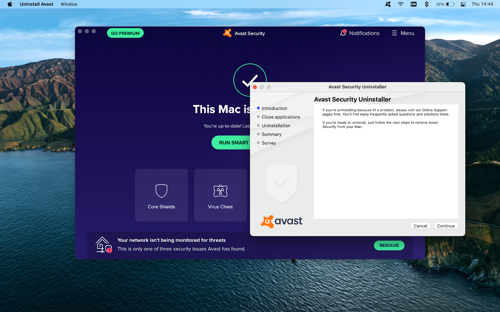 uninstall avast macbook