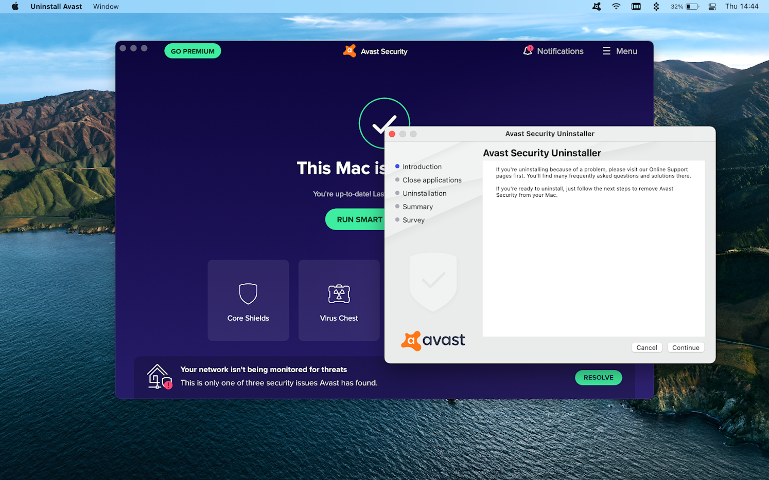 how to remove avast from mac