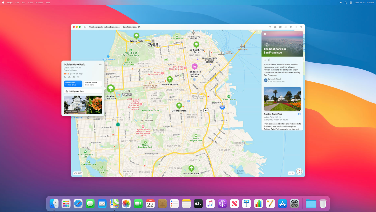 macOS Big Sur Maps app macOS Big Sur Maps app