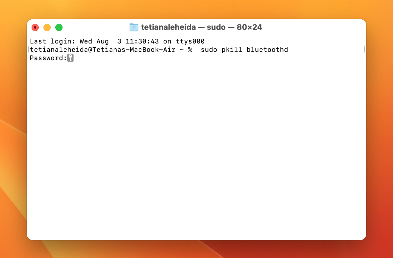 fix Ventura Bluetooth problems using Terminal commands