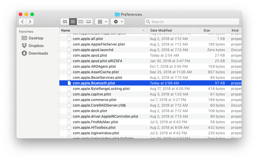 bluetooth plist delete mac