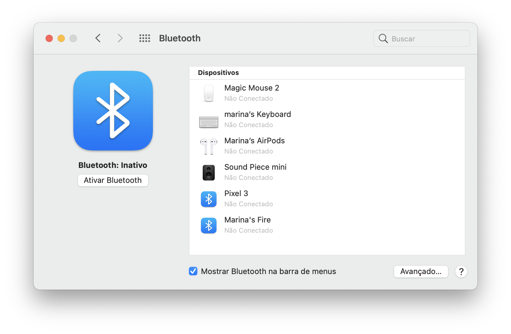 Ative o Bluetooth no Mac