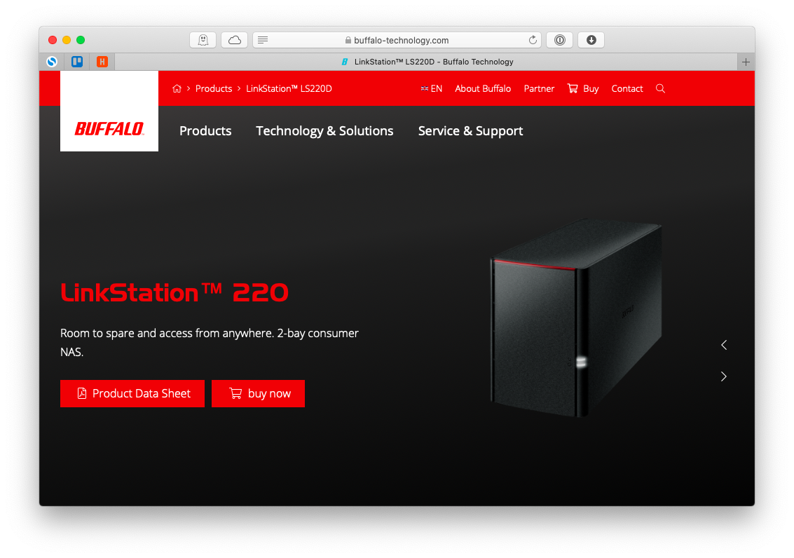 Buffalo LinkStation LS220D Mac NAS device