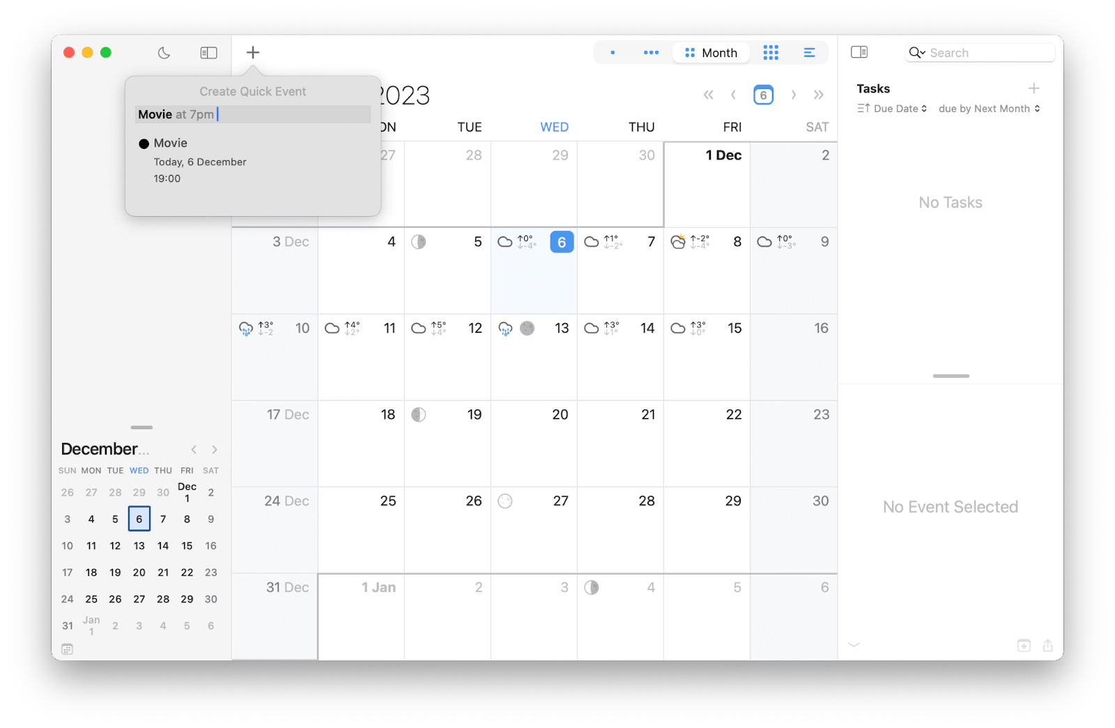 BusyCal calendar
