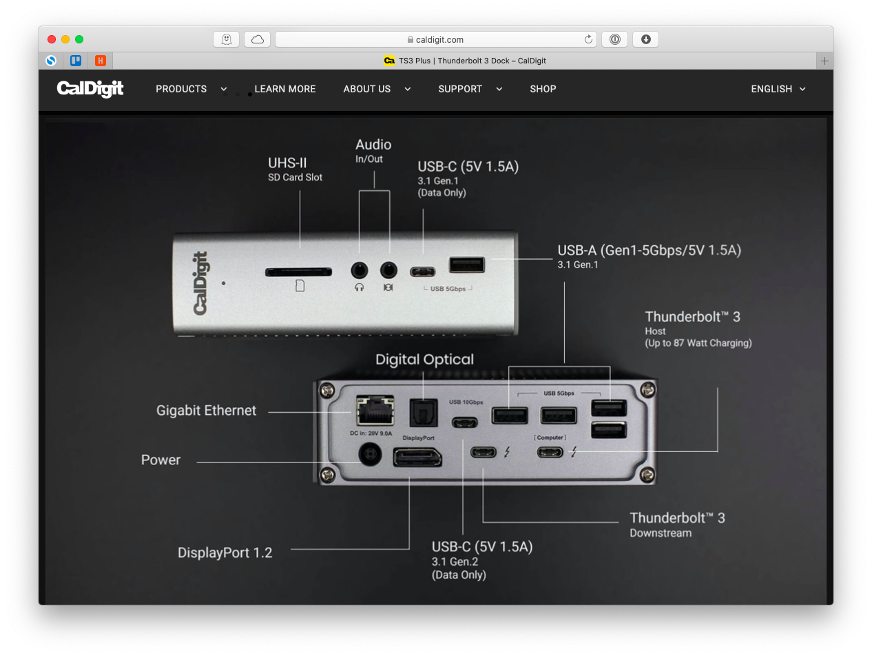 CalDigit TS3 Plus Thunderbolt dock station Mac