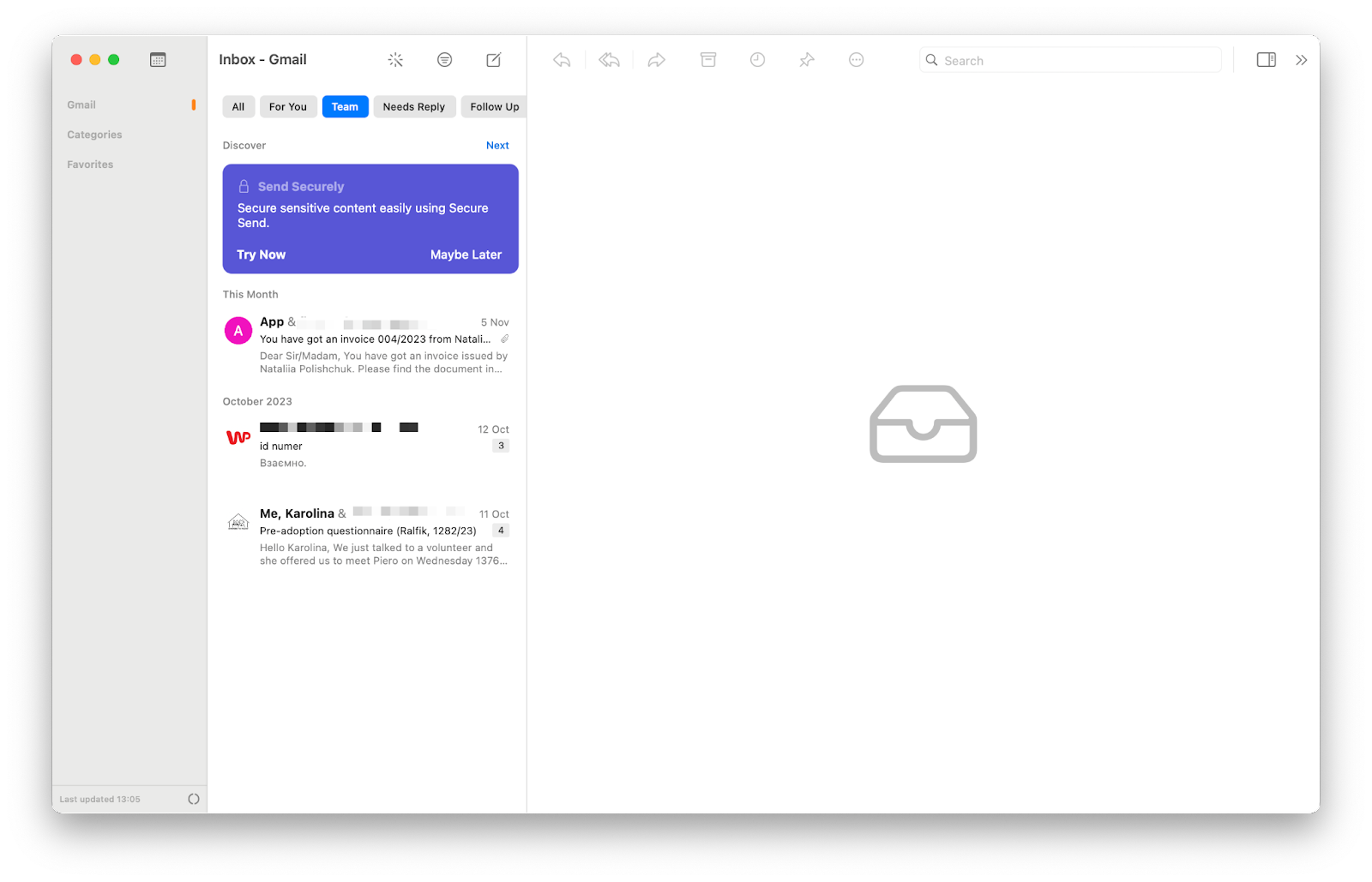 canary mail app