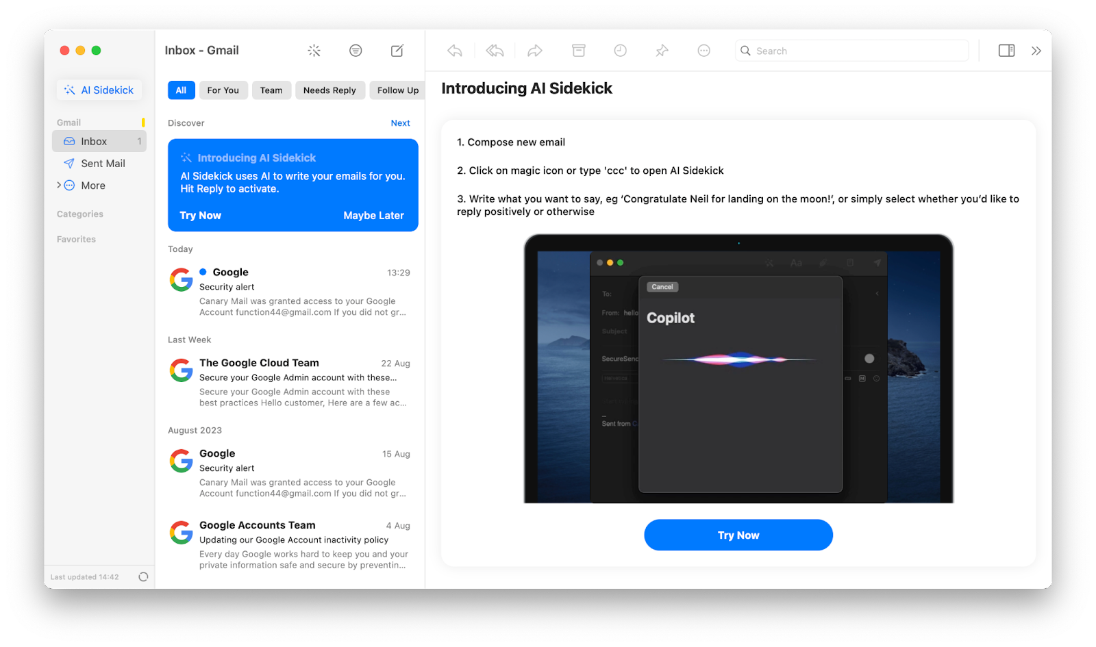 canary mail client mac
